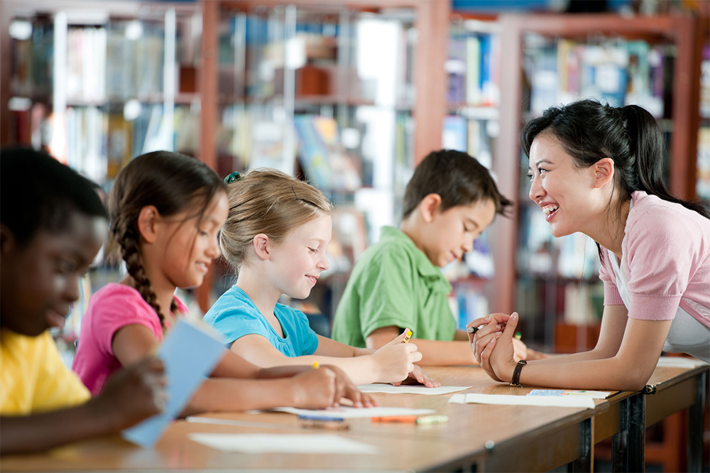 class in library