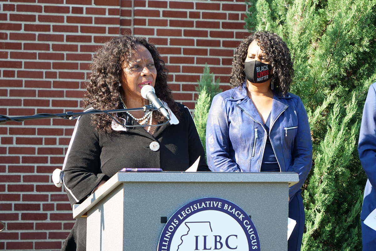 Sen. Mattie Hunter and Sen. Majority Leader Kimberly A. Lightford