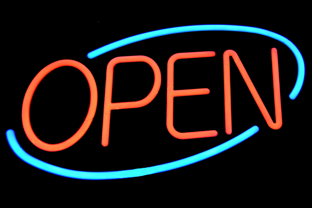 Open sign