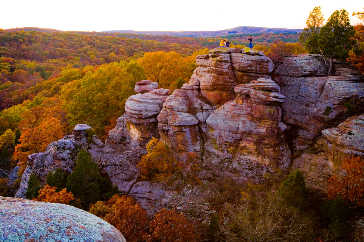 Garden of the gods Shawnee sunset