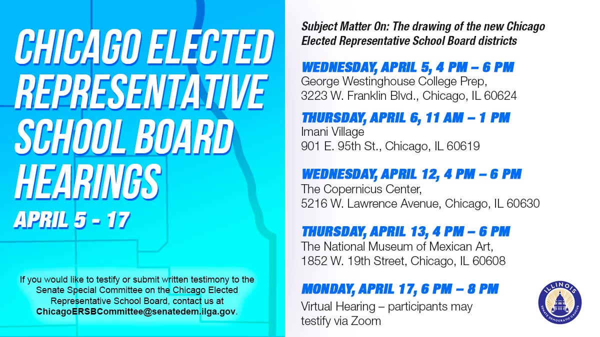 Chicago Representative School Board Hearings Schedule