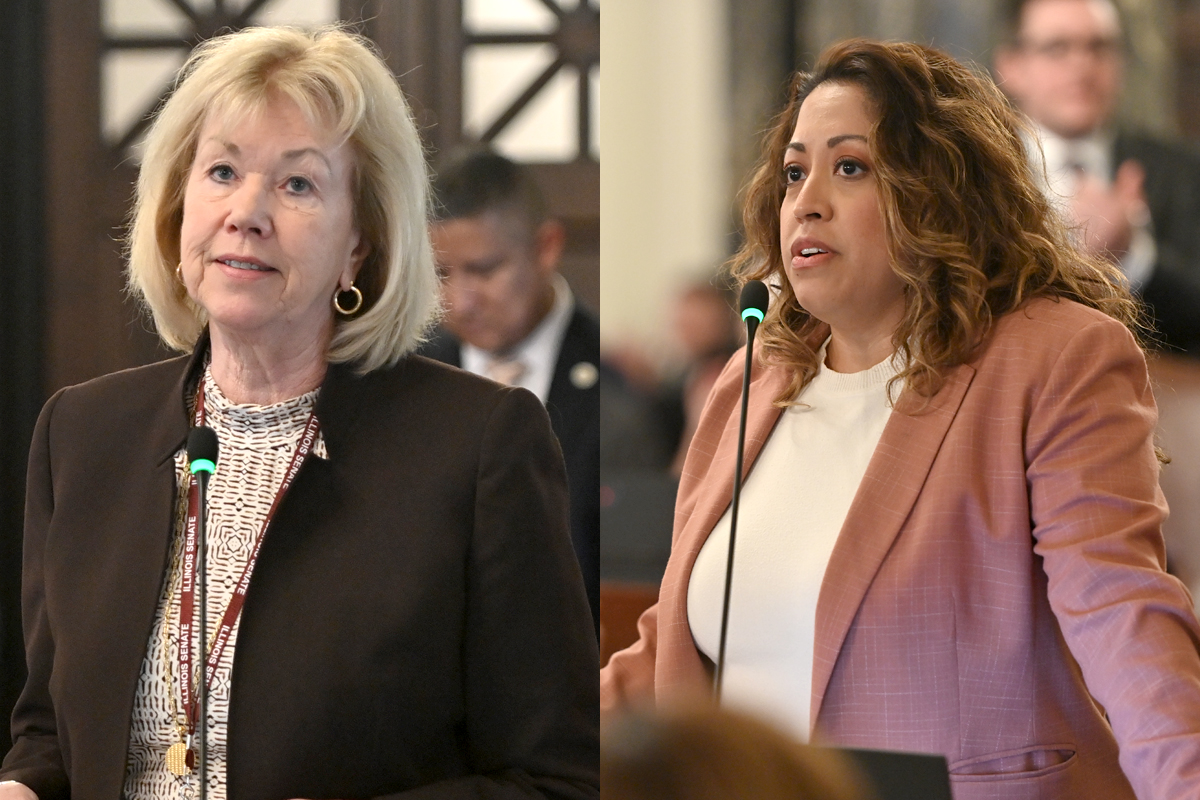 Sens. Julie A. Morrison and Celina Villanueva