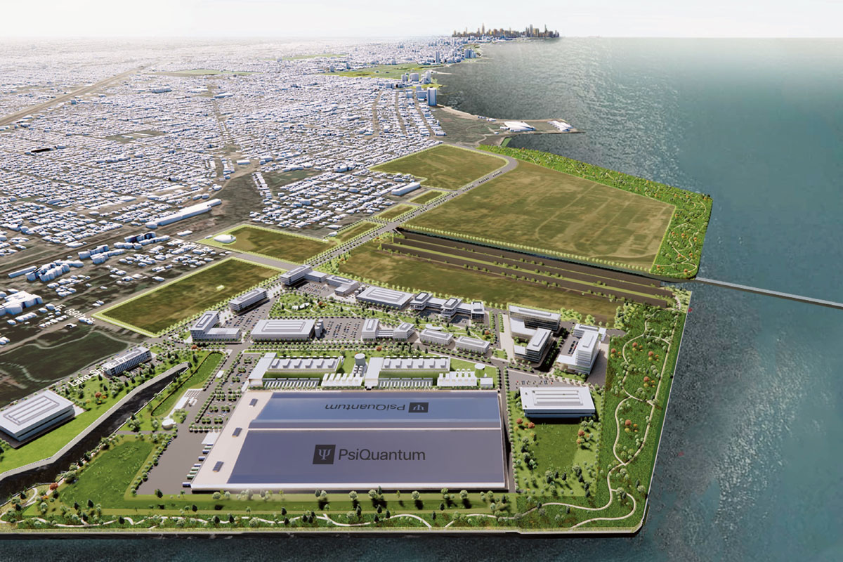 Rendering of the Illinois Quantum and Microelectronics Park. | Credit: Lamar Johnson Collaborative, via PsiQuantum