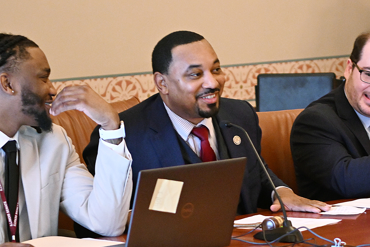 (Photo) State Senator Willie Preston speaking in committee.