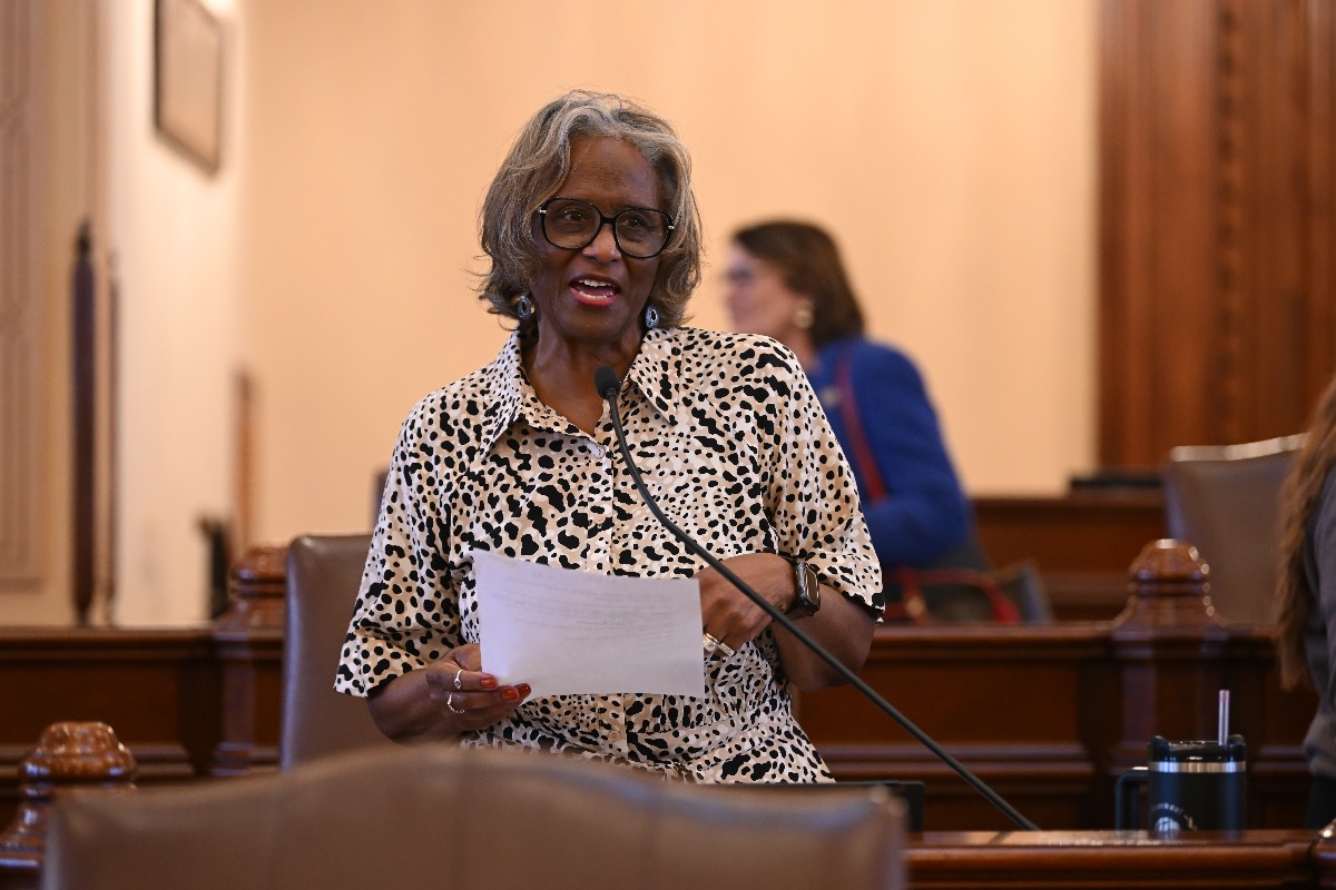 State Senator Doris Turner speaks on the Senate floor