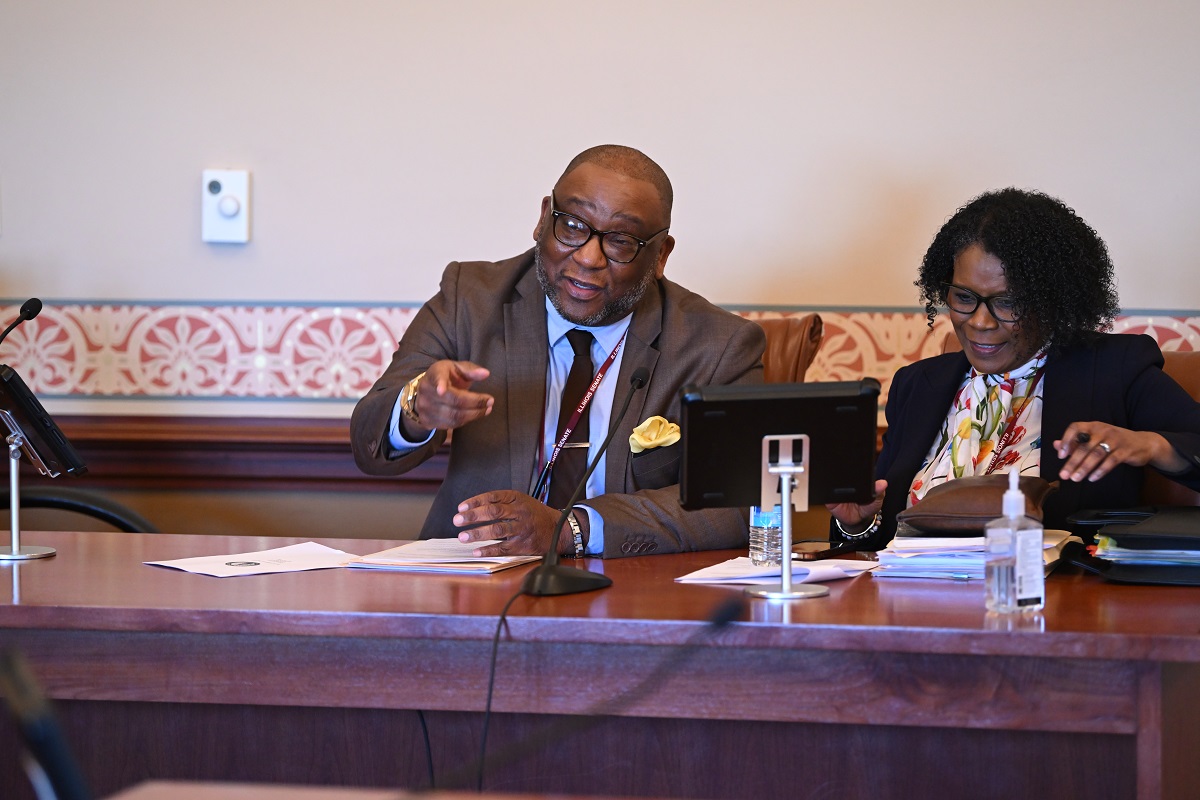 Senator Belt addresses the Senate Commerce Committee