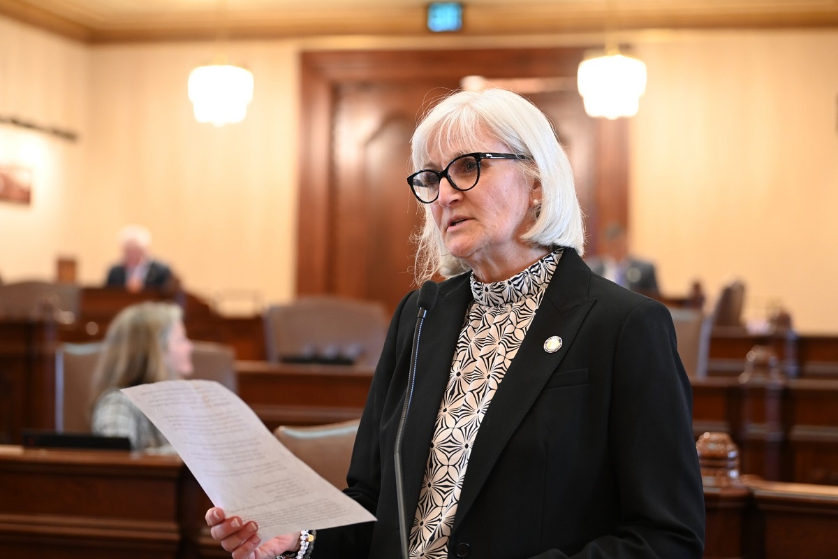 State Senator Mary Edly-Allen speaks on the Senate floor