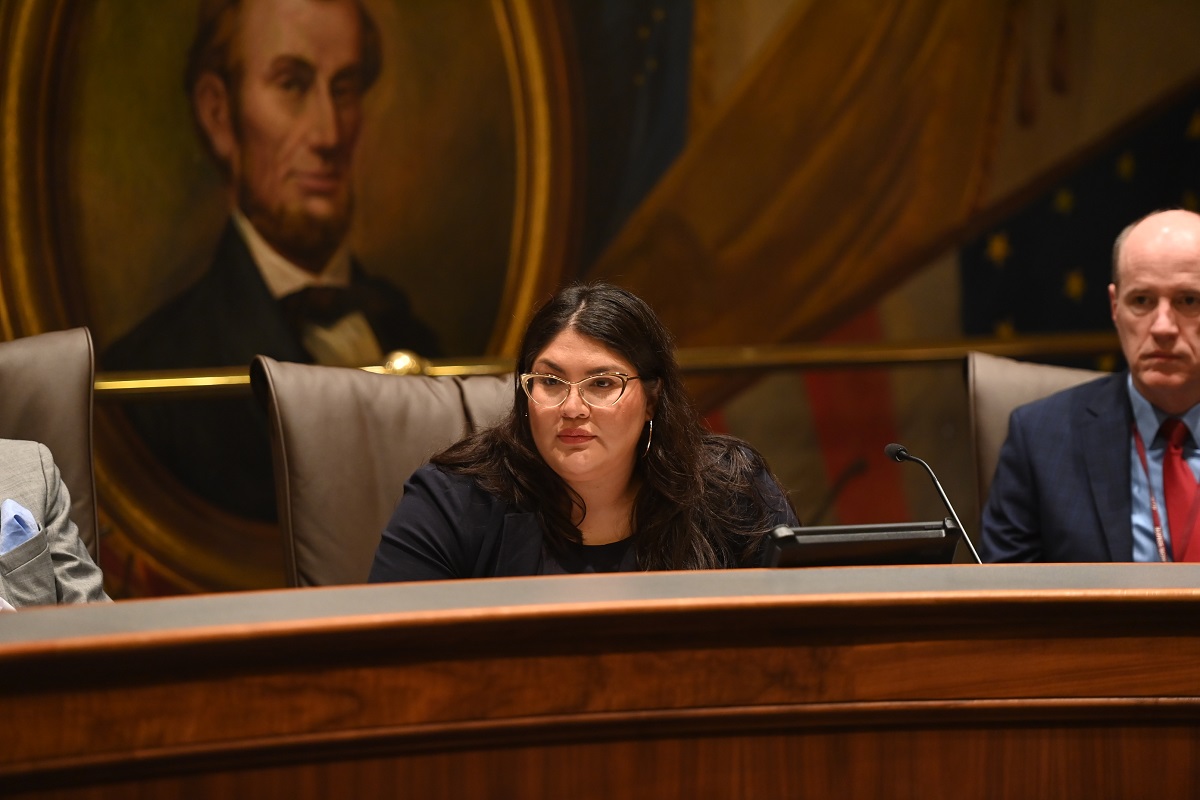 State Senator Graciela Guzmán in a committee