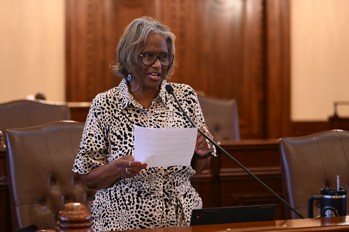 State Senator Doris Turner speaks on the Senate floor